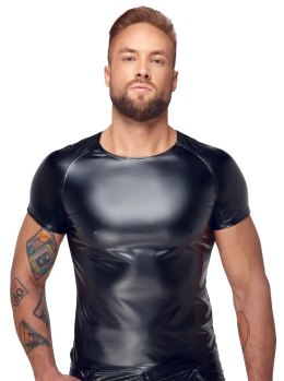Noir - Seksowna Męska Koszulka Czarny Mat XL
