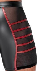 NEK - Seksowne Czarne Matowe Męskie Szorty Z Czerwonymi Wstawkami XL