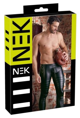 NEK - Seksowne Obcisłe Męskie Matowe Spodnie Z Kieszeniami Czarne XL