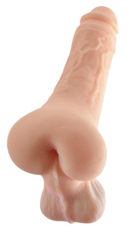 PET - Realistyczny Penis Z Jądrami I Otworem Cielisty XL 26 CM