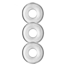 Trzypak pierścieni - Oxballs Ringer of Do-Nut 1 3-pack Clear